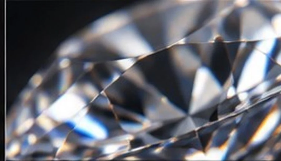Macro photograph of a lab-grown diamond's facets