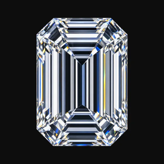 Emerald-cut lab-grown diamond