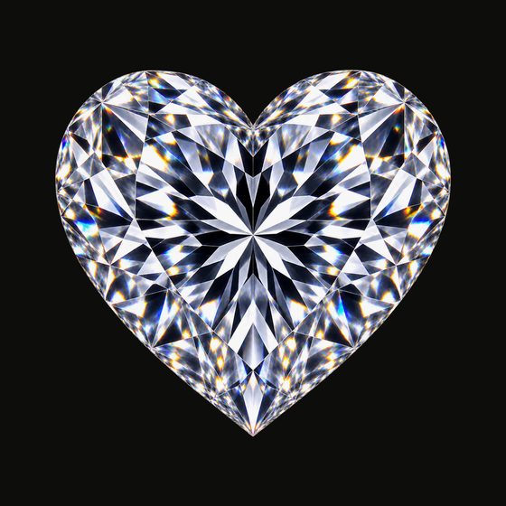 Heart cut lab-grown diamond
