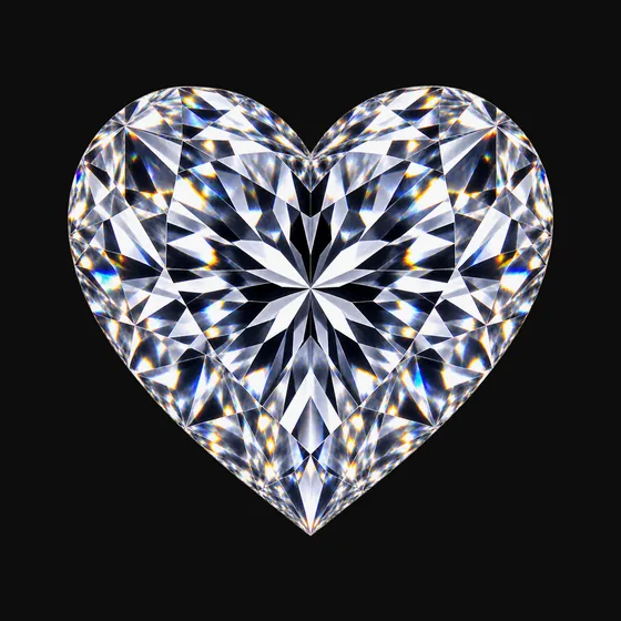 Heart lab-grown diamond