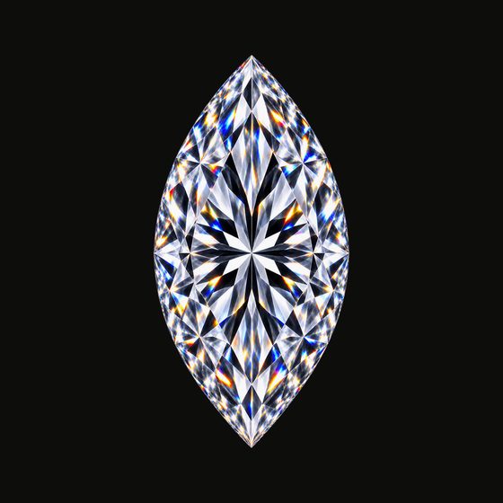 Marquise cut lab-grown diamond