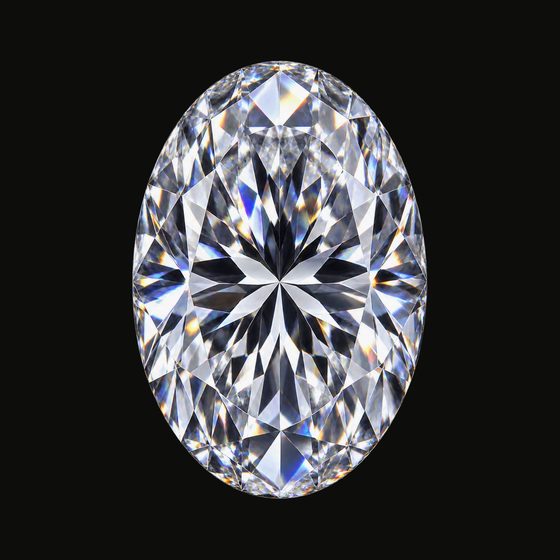 Oval cut lab-grown diamond