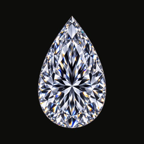 Pear cut lab-grown diamond