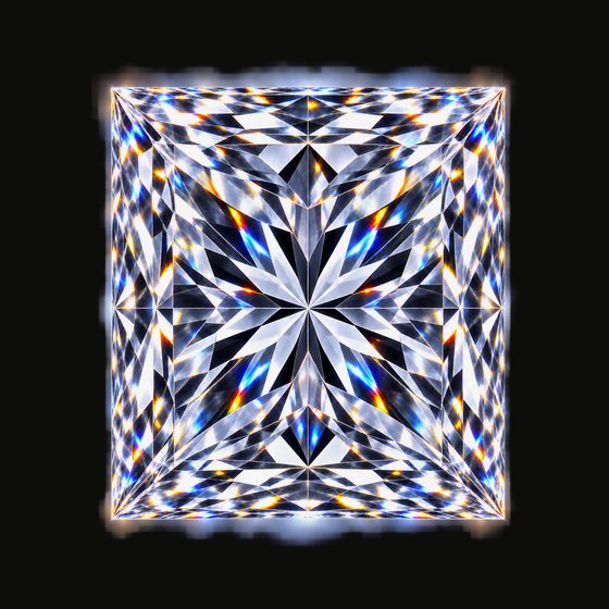 Princess cut lab-grown diamond