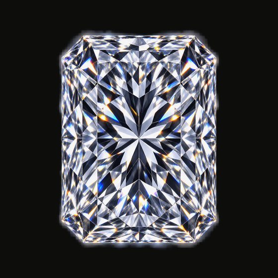 Radiant cut lab-grown diamond